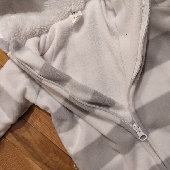 Baby Boy Girl Hooded Romper Lined Jumpsuit Bodysuit Warm Coat 3-6 months - Picture 5 of 7